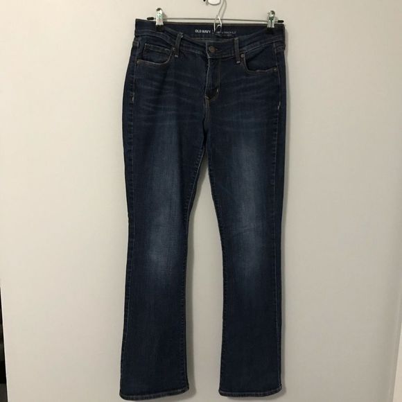 Old Navy Curvy Mid-rise Dark Wash Jeans size 6P - Picture 1 of 5
